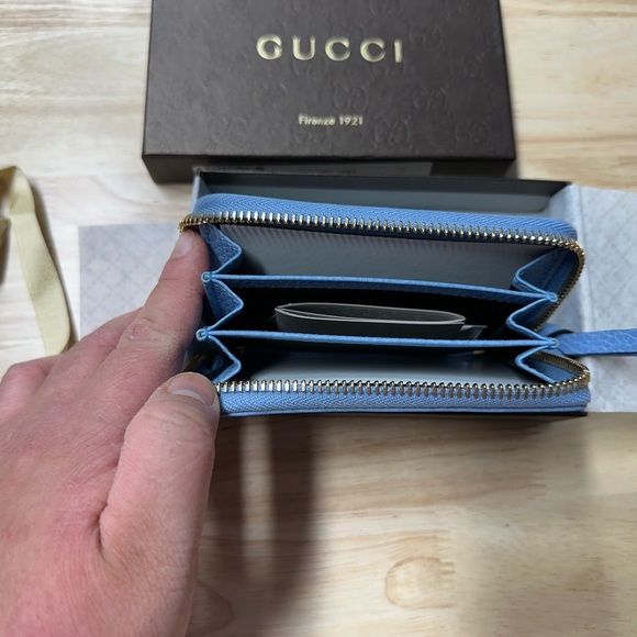 NWT GUCCI Swing Zipped Accordion Card Holder Wallet - Picture 2 of 10